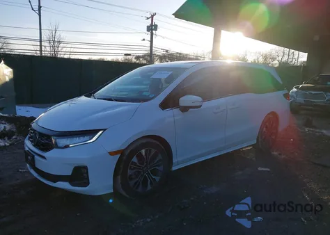 2025 Honda Odyssey Elite z USA, uszkodzony, nr VIN 5FNRL6H99SB007442